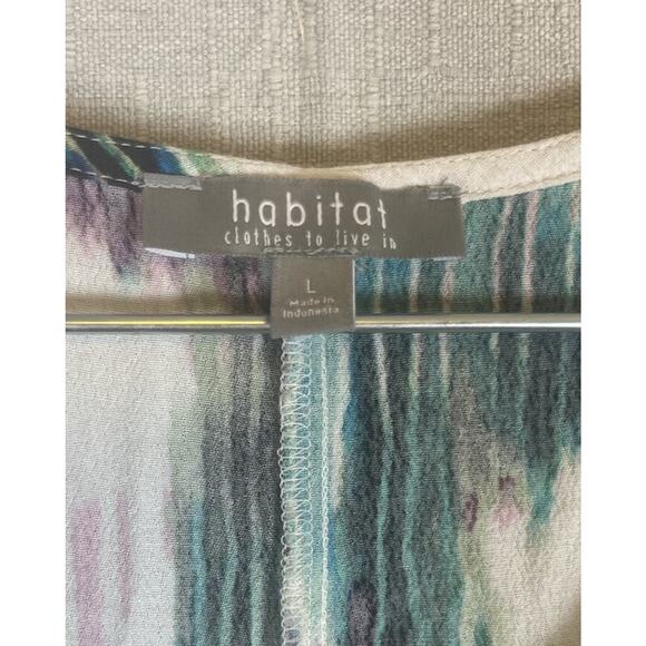 Habitat Tropical Sleeveless Dress Large Colorful Pockets Abstract Art To Wear - Picture 7 of 9